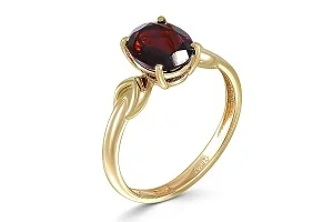 Кольцо из жёлтого золота с гранатом