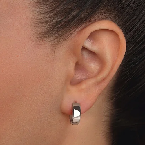 Серьги из белого золота без вставок