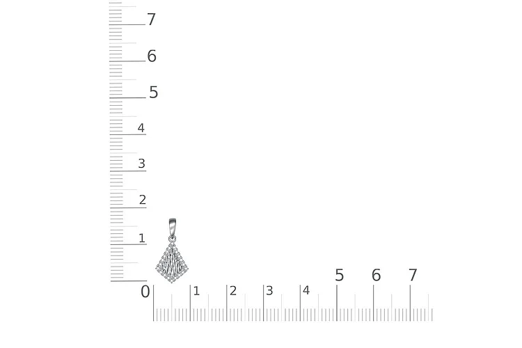 Подвеска из белого золота с 20 фианитами