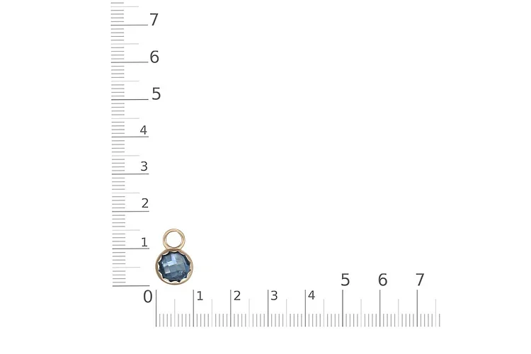 Подвеска серёг-трансформеров из жёлтого золота с топазом лондон