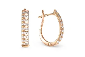 Серьги из красного золота с 54 бриллиантами