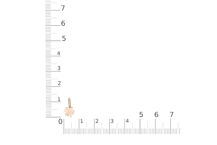 Подвеска Клевер из красного золота без вставок
