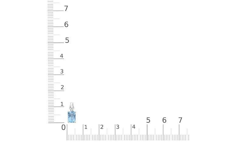 Подвеска из белого золота с топазом swiss и 3 бриллиантами
