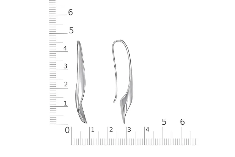 Серьги из белого золота без вставок