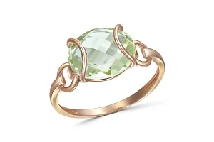 Кольцо из красного золота с аметистом