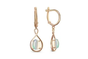 Серьги из красного золота с 2 опалами