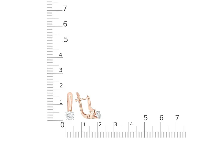Серьги Малинки из красного золота с 18 муассанитами
