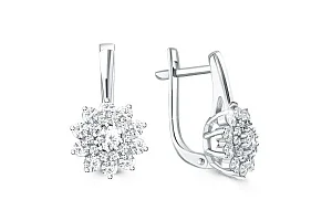 Серьги из белого золота с 42 бриллиантами