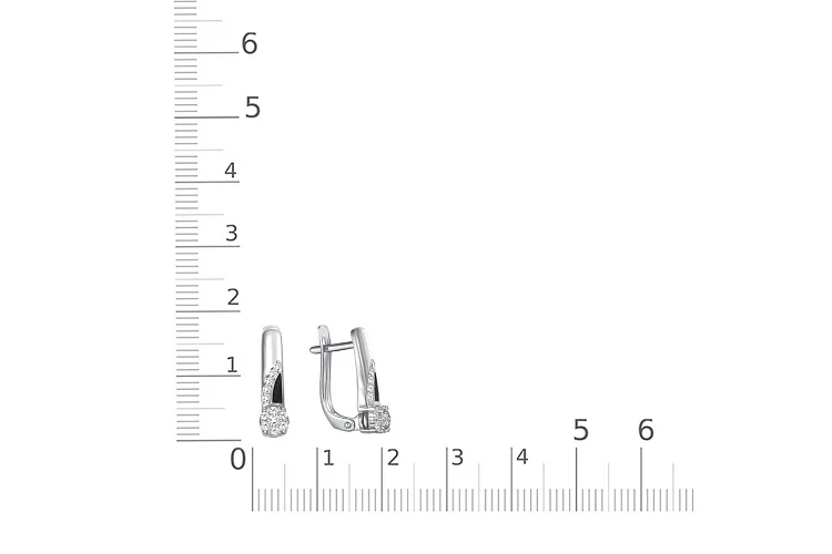 Серьги из белого золота с 24 бриллиантами