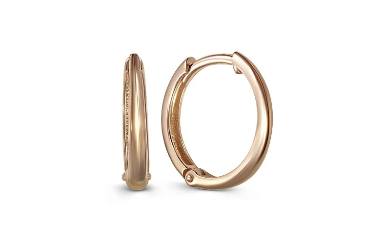 Основа серёг-трансформеров из красного золота без вставок