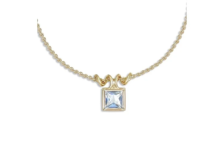 Колье из жёлтого золота с топазом sky