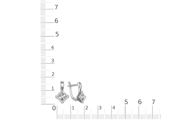 Серьги из белого золота с 42 бриллиантами