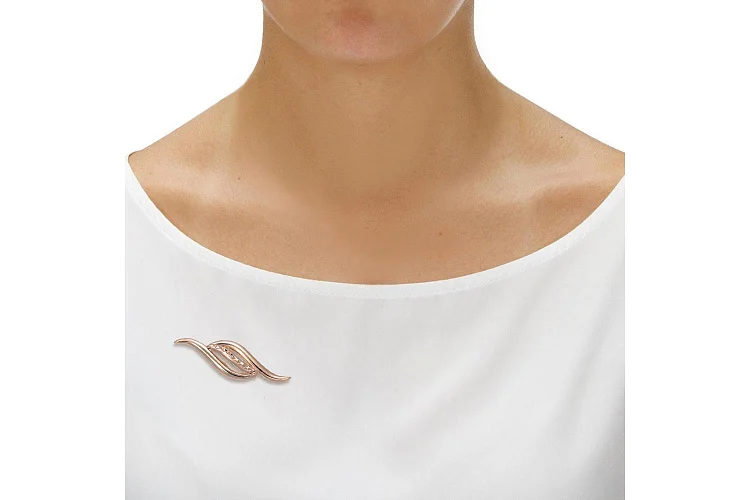 Брошь из красного золота без вставок