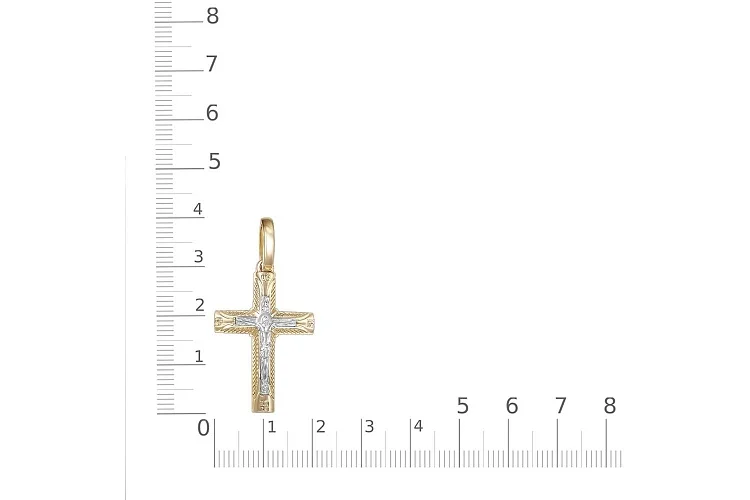 Крест из жёлтого золота без вставок