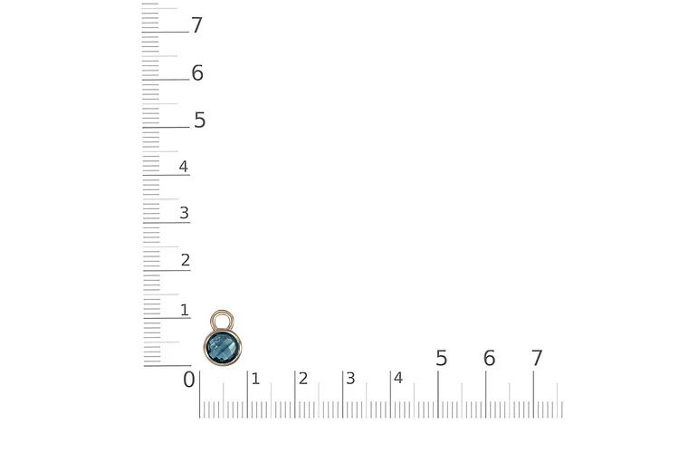 Подвеска серёг-трансформеров из красного золота с топазом лондон