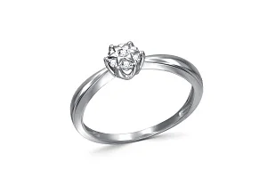 Кольцо Малинка из белого золота с 7 бриллиантами