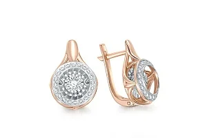 Серьги из красного золота с 42 бриллиантами