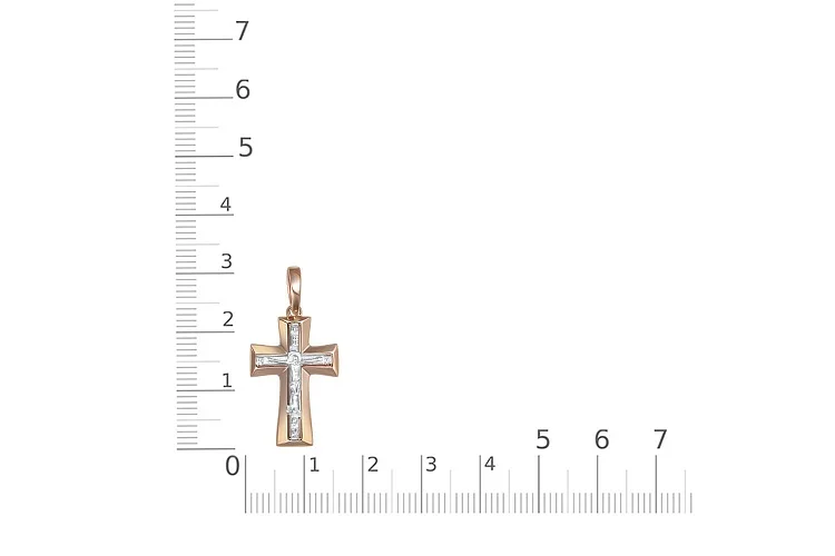 Крест из красного золота без вставок