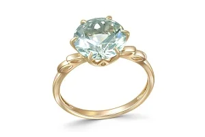 Кольцо из жёлтого золота с празиолитом