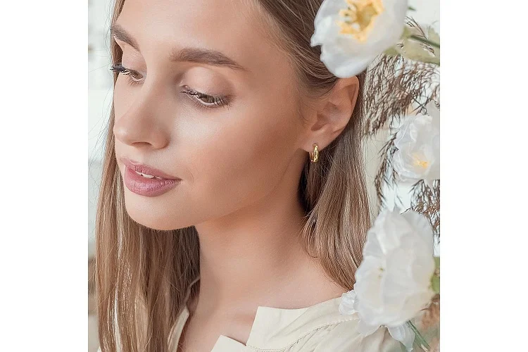 Серьги из жёлтого золота без вставок