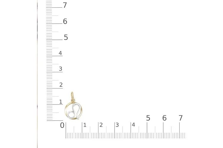 Подвеска Лев из жёлтого золота без вставок