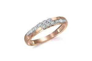 Кольцо Дорожка из красного золота с 16 бриллиантами