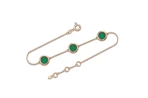 Браслет из красного золота с 3 агатами