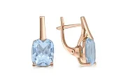 Серьги из красного золота с 2 топазами sky