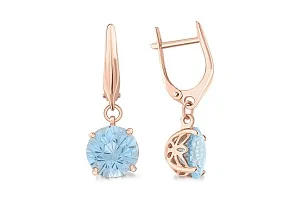 Серьги из красного золота с 2 топазами sky