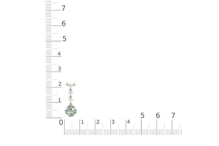 Колье из красного золота с аметистом и 3 фианитами