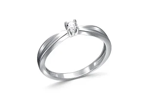 Кольцо из белого золота с фианитом