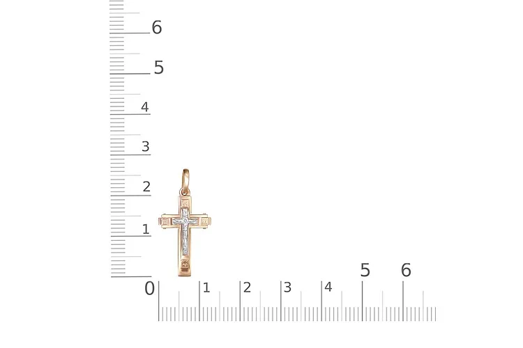 Крест из красного золота без вставок