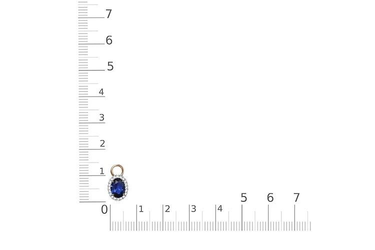 Подвеска серёг-трансформеров из красного золота с 21 фианитами