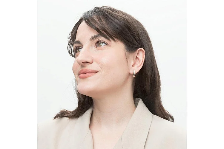 Серьги из красного золота с 20 бриллиантами