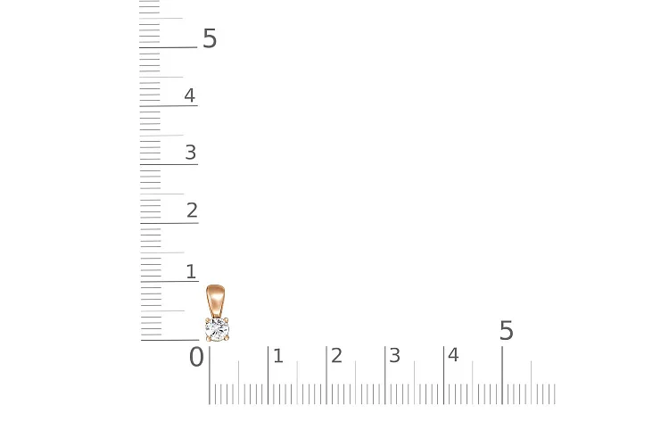 Подвеска из красного золота с бриллиантом