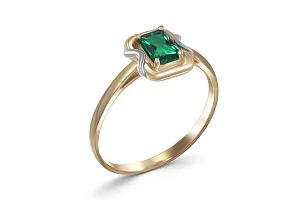 Кольцо из жёлтого золота с изумрудом