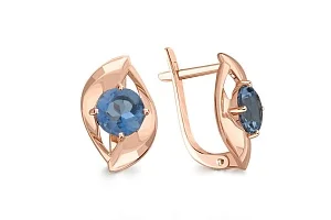 Серьги из красного золота с 2 топазами лондон