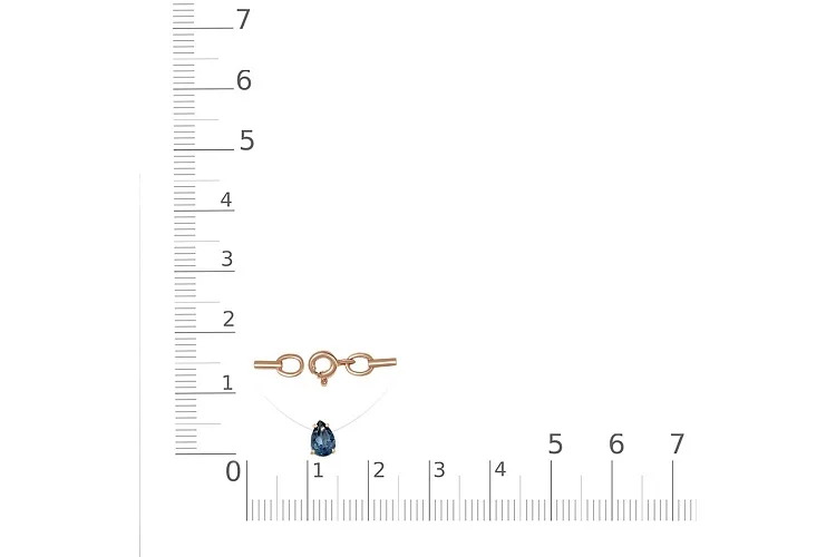 Колье из красного золота с топазом лондон
