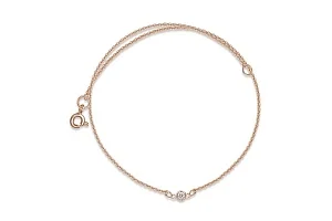 Колье из красного золота с бриллиантом