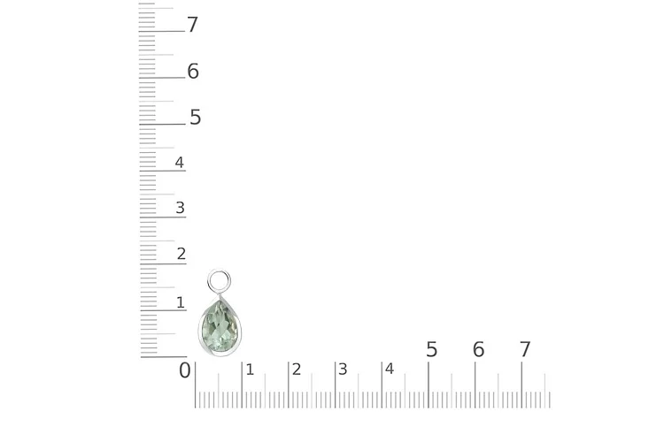 Подвеска серёг-трансформеров из белого золота с празиолитом