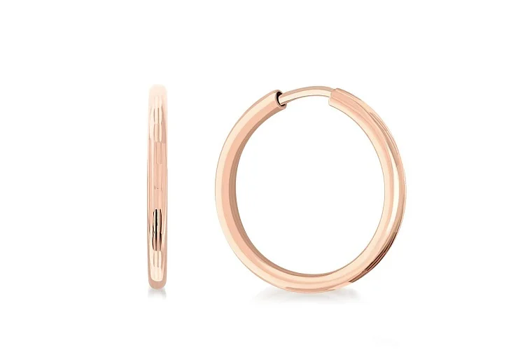 Серьги-конго из красного золота без вставок