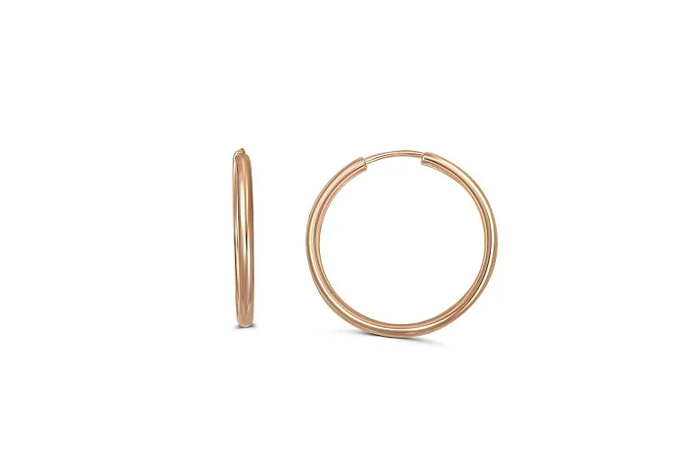 Серьги-конго из красного золота без вставок