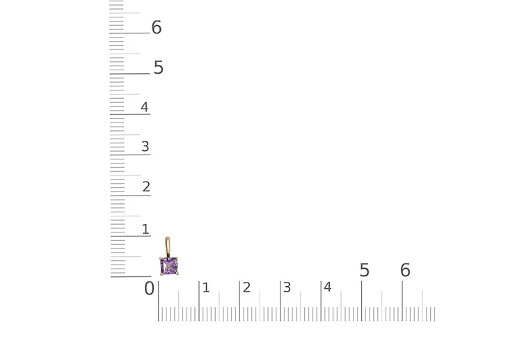 Подвеска из красного золота с аметистом