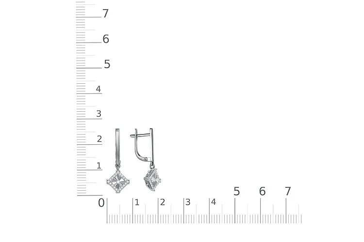 Серьги из белого золота с 42 бриллиантами