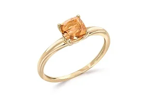 Кольцо из жёлтого золота с цитрином