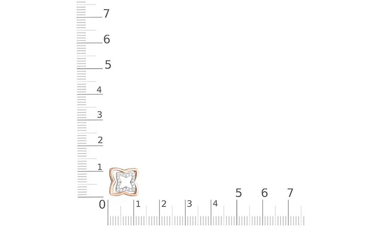 Комплект подвесок Клевер из красного золота с 20 выращенными бриллиантами