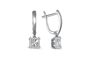 Серьги из белого золота с 42 бриллиантами