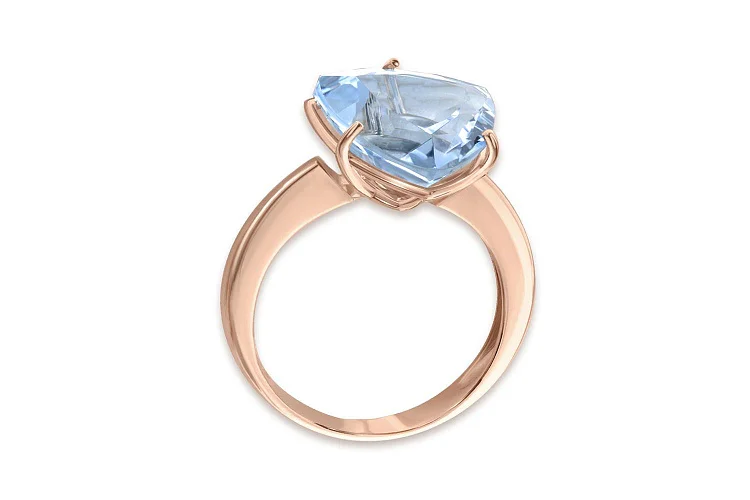 Кольцо из красного золота с топазом sky