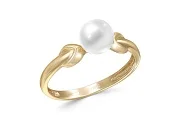 Кольцо из жёлтого золота с жемчугом