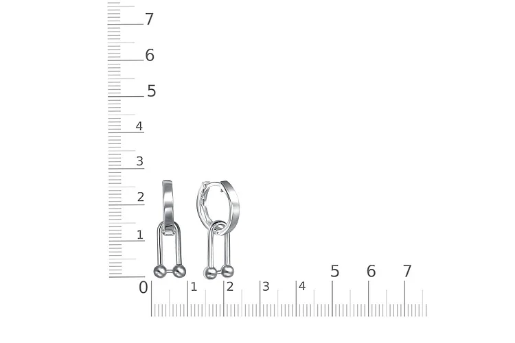 Серьги-трансформеры из белого золота без вставок